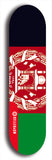 North American maple skateboard deck designed by underground artist BellyRash -- available in widths between 7.5 to 8.5 inches in both mellow concave and steep concave shapes. Artwork : 	Afghanistan	flag skateboard deck