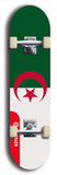 North American maple skateboard deck designed by underground artist BellyRash -- available in widths between 7.5 to 8.5 inches in both mellow concave and steep concave shapes. Artwork : 	Algeria	flag skateboard deck