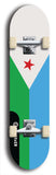 North American maple skateboard deck designed by underground artist BellyRash -- available in widths between 7.5 to 8.5 inches in both mellow concave and steep concave shapes. Artwork : 	Djibouti	flag skateboard deck