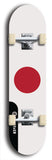 North American maple skateboard deck designed by underground artist BellyRash -- available in widths between 7.5 to 8.5 inches in both mellow concave and steep concave shapes. Artwork : 	Japan	flag skateboard deck