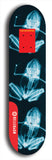 Limited edition, North American maple skateboard deck designed by underground artist BellyRash -- available in widths 7.5 to 8.5 inches in both mellow concave and steep concave shapes. Artwork: Five A.I. generated