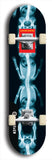 Limited edition, North American maple skateboard deck designed by underground artist BellyRash -- available in widths 7.5 to 8.5 inches in both mellow concave and steep concave shapes. Artwork: Five A.I. generated