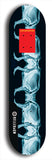 Limited edition, North American maple skateboard deck designed by underground artist BellyRash -- available in widths 7.5 to 8.5 inches in both mellow concave and steep concave shapes. Artwork: Five A.I. generated