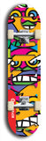 Jawn brand North American maple skateboard deck designed by underground artist BellyRash -- available in widths between 7.5 to 8.5 inches in both mellow concave and steep concave shapes.