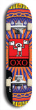 North American maple skateboard deck designed by underground artist BellyRash -- available in widths between 7.5 to 8.5 inches in both mellow concave and steep concave shapes. Artwork: street art and abstract with OXO skateboard logo