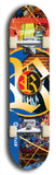 North American maple skateboard deck designed by underground artist BellyRash -- available in widths between 7.5 to 8.5 inches in both mellow concave and steep concave shapes. Artwork: street art and street artist and R skateboard logo