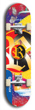 North American maple skateboard deck designed by underground artist BellyRash -- available in widths between 7.5 to 8.5 inches in both mellow concave and steep concave shapes. Artwork: street art and street artist and R skateboard logo