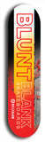 North American maple skateboard deck designed by underground artist BellyRash -- available in widths between 7.5 to 8.5 inches in both mellow concave and steep concave shapes. Artwork: street art and street artist and the BellyRash Blunt Blank skateboard deck logo