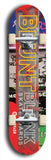 North American maple skateboard deck designed by underground artist BellyRash -- available in widths between 7.5 to 8.5 inches in both mellow concave and steep concave shapes. Artwork: street art and street artist and the BellyRash Blunt Blank skateboard deck logo