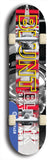 North American maple skateboard deck designed by underground artist BellyRash -- available in widths between 7.5 to 8.5 inches in both mellow concave and steep concave shapes. Artwork: street art and street artist and the BellyRash Blunt Blank skateboard deck logo