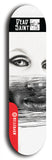 Skateboard deck: Limited edition, North American maple skateboard deck designed by underground artist BellyRash - available widths 7.5 to 8.5 inches in both mellow concave and steep concave shapes. Artwork: DEAD SAINT logo brand popsicle-shaped deck