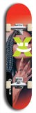 Skateboard deck: Limited edition, North American maple skateboard deck designed by underground artist BellyRash -- available in widths 7.5 to 8.5 inches in both mellow concave and steep concave shapes. Artwork: X;) brand popsicle-shaped skateboard deck with X;) logo broken into multiple colors and shades