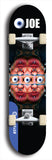 Skateboard deck: Limited edition, North American maple skateboard deck designed by underground artist BellyRash - available widths 7.5 to 8.5 inches in both mellow concave and steep concave shapes. Artwork: EYEBALL JOE logo brand popsicle-shaped deck