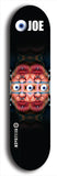 Skateboard deck: Limited edition, North American maple skateboard deck designed by underground artist BellyRash - available widths 7.5 to 8.5 inches in both mellow concave and steep concave shapes. Artwork: EYEBALL JOE logo brand popsicle-shaped deck