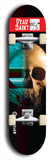 Skateboard deck: Limited edition, North American maple skateboard deck designed by underground artist BellyRash - available widths 7.5 to 8.5 inches in both mellow concave and steep concave shapes. Artwork: DEAD SAINT logo brand popsicle-shaped deck