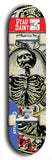 Skateboard deck: Limited edition, North American maple skateboard deck designed by underground artist BellyRash - available widths 7.5 to 8.5 inches in both mellow concave and steep concave shapes. Artwork: DEAD SAINT logo brand popsicle-shaped deck
