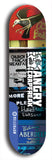Skateboard deck: Limited edition, North American maple skateboard deck designed by underground artist BellyRash - available widths 7.5 to 8.5 inches in both mellow concave and steep concave shapes. Artwork: ANGRY CRAPFREAK brand popsicle-shaped with a multi-colored patterned background with large ANGRY CRAPFREAK logo