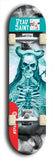 Skateboard deck: Limited edition, North American maple skateboard deck designed by underground artist BellyRash - available widths 7.5 to 8.5 inches in both mellow concave and steep concave shapes. Artwork: DEAD SAINT logo brand popsicle-shaped deck