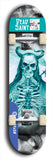 Skateboard deck: Limited edition, North American maple skateboard deck designed by underground artist BellyRash - available widths 7.5 to 8.5 inches in both mellow concave and steep concave shapes. Artwork: DEAD SAINT logo brand popsicle-shaped deck