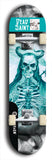 Skateboard deck: Limited edition, North American maple skateboard deck designed by underground artist BellyRash - available widths 7.5 to 8.5 inches in both mellow concave and steep concave shapes. Artwork: DEAD SAINT logo brand popsicle-shaped deck