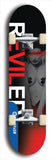 Skateboard deck: Limited edition, North American maple skateboard deck designed by underground artist BellyRash - available widths 7.5 to 8.5 inches in both mellow concave and steep concave shapes. Artwork: REVILED brand popsicle-shaped with a muted erotic woman with red scribbles on her face