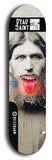 Skateboard deck: Limited edition, North American maple skateboard deck designed by underground artist BellyRash - available widths 7.5 to 8.5 inches in both mellow concave and steep concave shapes. Artwork: DEAD SAINT logo brand popsicle-shaped deck