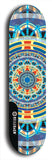 Skateboard deck: Limited edition, North American maple skateboard deck designed by underground artist BellyRash - available widths 7.5 to 8.5 inches in both mellow concave and steep concave shapes. Artwork: DHARMAMECHANIC logo brand popsicle-shaped deck
