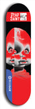Skateboard deck: Limited edition, North American maple skateboard deck designed by underground artist BellyRash - available widths 7.5 to 8.5 inches in both mellow concave and steep concave shapes. Artwork: DEAD SAINT logo brand popsicle-shaped deck