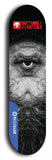 Skateboard deck: Limited edition, North American maple skateboard deck designed by underground artist BellyRash -- available in widths 7.5 to 8.5 inches in both mellow concave and steep concave shapes. Artwork: BUTTUGLY MONSTERS brand popsicle-shaped skateboard deck with monster in background.