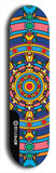 Skateboard deck: Limited edition, North American maple skateboard deck designed by underground artist BellyRash - available widths 7.5 to 8.5 inches in both mellow concave and steep concave shapes. Artwork: DHARMAMECHANIC logo brand popsicle-shaped deck