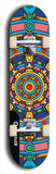 Skateboard deck: Limited edition, North American maple skateboard deck designed by underground artist BellyRash - available widths 7.5 to 8.5 inches in both mellow concave and steep concave shapes. Artwork: DHARMAMECHANIC logo brand popsicle-shaped deck
