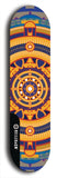 Skateboard deck: Limited edition, North American maple skateboard deck designed by underground artist BellyRash - available widths 7.5 to 8.5 inches in both mellow concave and steep concave shapes. Artwork: DHARMAMECHANIC logo brand popsicle-shaped deck