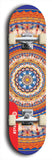Skateboard deck: Limited edition, North American maple skateboard deck designed by underground artist BellyRash - available widths 7.5 to 8.5 inches in both mellow concave and steep concave shapes. Artwork: DHARMAMECHANIC logo brand popsicle-shaped deck