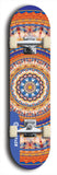 Skateboard deck: Limited edition, North American maple skateboard deck designed by underground artist BellyRash - available widths 7.5 to 8.5 inches in both mellow concave and steep concave shapes. Artwork: DHARMAMECHANIC logo brand popsicle-shaped deck