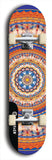 Skateboard deck: Limited edition, North American maple skateboard deck designed by underground artist BellyRash - available widths 7.5 to 8.5 inches in both mellow concave and steep concave shapes. Artwork: DHARMAMECHANIC logo brand popsicle-shaped deck