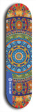 Skateboard deck: Limited edition, North American maple skateboard deck designed by underground artist BellyRash - available widths 7.5 to 8.5 inches in both mellow concave and steep concave shapes. Artwork: DHARMAMECHANIC logo brand popsicle-shaped deck