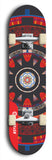 Skateboard deck: Limited edition, North American maple skateboard deck designed by underground artist BellyRash - available widths 7.5 to 8.5 inches in both mellow concave and steep concave shapes. Artwork: DHARMAMECHANIC logo brand popsicle-shaped deck