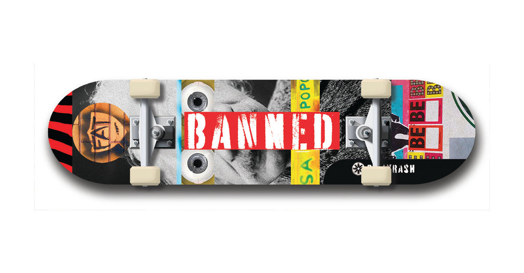 Banned #29: Ride the BellyRash, Limited Edition, Black Logo Skateboard Deck