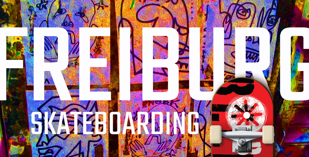 Ten important skateboard spots at the University of Frieburg