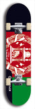 North American maple skateboard deck designed by underground artist BellyRash -- available in widths between 7.5 to 8.5 inches in both mellow concave and steep concave shapes. Artwork : 	Afghanistan	flag skateboard deck																				