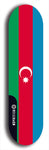 North American maple skateboard deck designed by underground artist BellyRash -- available in widths between 7.5 to 8.5 inches in both mellow concave and steep concave shapes. Artwork : 	Azerbaijan	flag skateboard deck																				