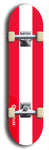 North American maple skateboard deck designed by underground artist BellyRash -- available in widths between 7.5 to 8.5 inches in both mellow concave and steep concave shapes. Artwork : 	Austria	flag skateboard deck																				