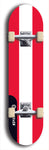 North American maple skateboard deck designed by underground artist BellyRash -- available in widths between 7.5 to 8.5 inches in both mellow concave and steep concave shapes. Artwork : 	Austria	flag skateboard deck																				