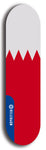 North American maple skateboard deck designed by underground artist BellyRash -- available in widths between 7.5 to 8.5 inches in both mellow concave and steep concave shapes. Artwork : 	Bahrain	flag skateboard deck																				