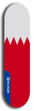 North American maple skateboard deck designed by underground artist BellyRash -- available in widths between 7.5 to 8.5 inches in both mellow concave and steep concave shapes. Artwork : 	Bahrain	flag skateboard deck																				