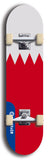 North American maple skateboard deck designed by underground artist BellyRash -- available in widths between 7.5 to 8.5 inches in both mellow concave and steep concave shapes. Artwork : 	Bahrain	flag skateboard deck																				