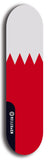 North American maple skateboard deck designed by underground artist BellyRash -- available in widths between 7.5 to 8.5 inches in both mellow concave and steep concave shapes. Artwork : 	Bahrain	flag skateboard deck																				