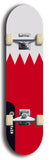 North American maple skateboard deck designed by underground artist BellyRash -- available in widths between 7.5 to 8.5 inches in both mellow concave and steep concave shapes. Artwork : 	Bahrain	flag skateboard deck																				