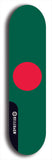 North American maple skateboard deck designed by underground artist BellyRash -- available in widths between 7.5 to 8.5 inches in both mellow concave and steep concave shapes. Artwork : 	Bangladesh	flag skateboard deck																				