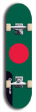 North American maple skateboard deck designed by underground artist BellyRash -- available in widths between 7.5 to 8.5 inches in both mellow concave and steep concave shapes. Artwork : 	Bangladesh	flag skateboard deck																				